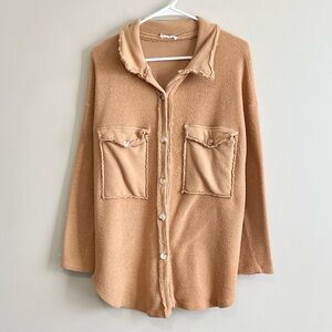 Boutique Bucket List French Terry Shacket